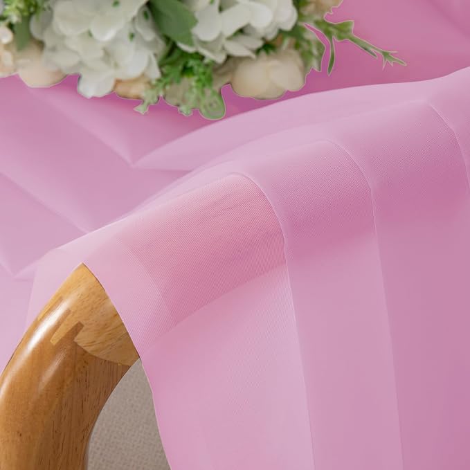 Chyhomenyc Pink Curtains Over Sink 36 Inch Length 2 Panels, Light Filtering - Image 3
