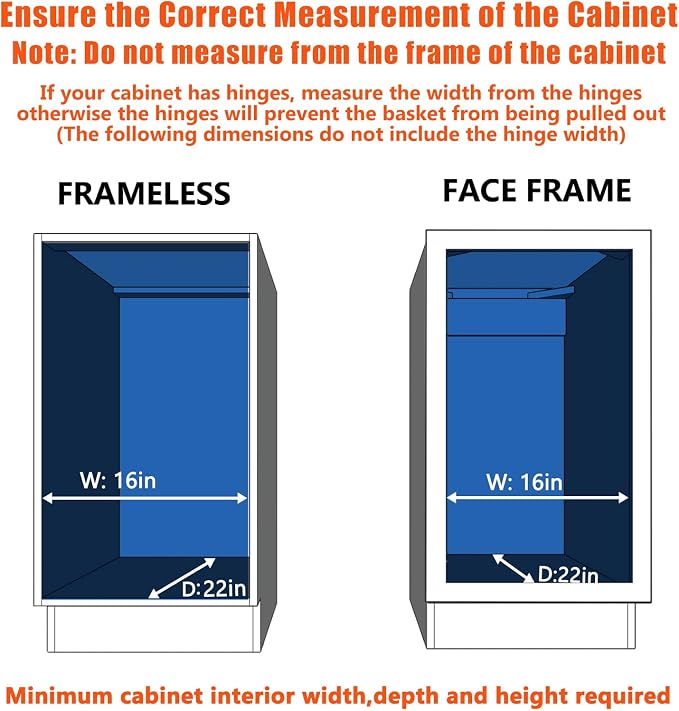 ROOMTEC Pull Out Cabinet Organizer, Cabinet Pull Out Shelves 15½" W x 21½" D - Image 4