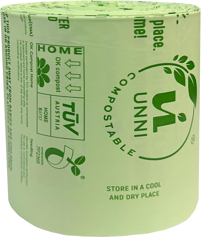 UNNI Compostable Trash Bags, 3 Gallon / 11.35 Liter, Extra Thick 0.71 Mil - Image 5