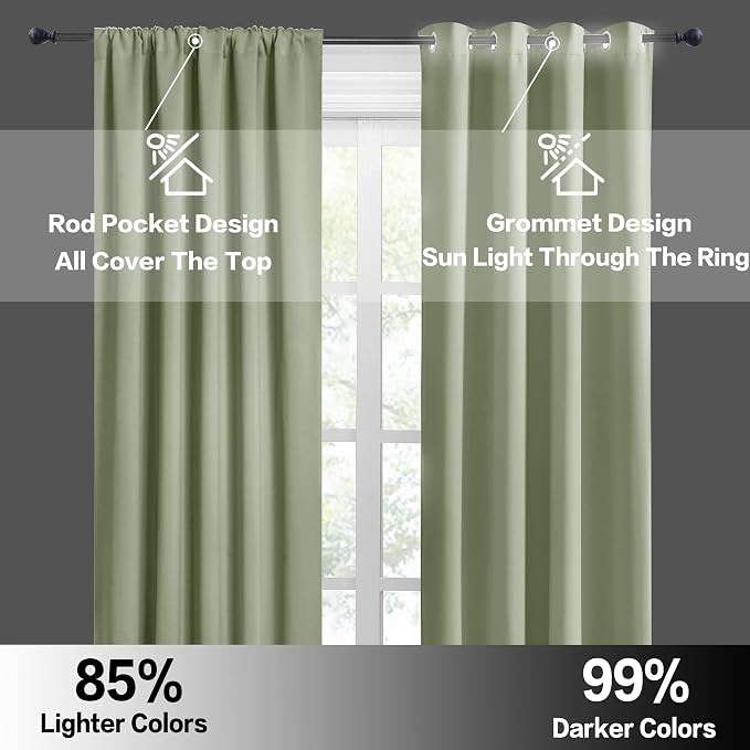 RYB HOME Small Curtains for Door Windows - Image 6