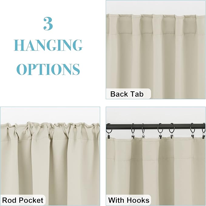 RYB HOME Bathroom Curtains Blackout - Image 5