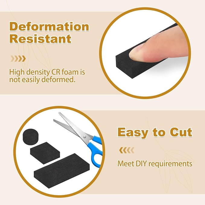Weather Stripping High Density, 1/2 in x 1/2 in Soundproof Door Seal Strips - Image 4