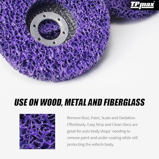 4 inch Stripping Discs Rust Remover Discs Remove Paint and Oxidation 5/8 inch - Image 5