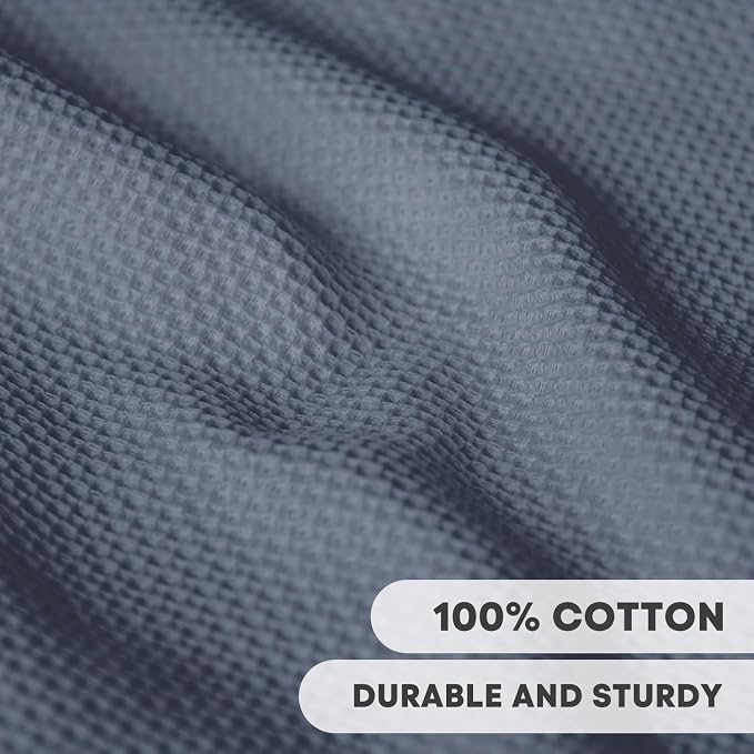 Artoid Mode 100% Cotton Dark Grey Waffle Weave Kitchen Dish Cloths, 13x28 Inch - Image 2