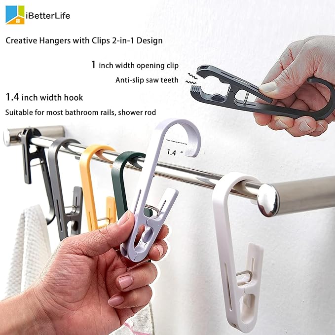 iBetterLife Clothes Pins Laundry Hooks - Image 3