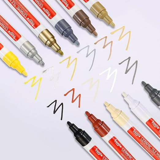 PATIKIL Grout Pen, 4 Pack Dark Grey Tile Marker Waterproof Grout Sealer Pen - Image 6