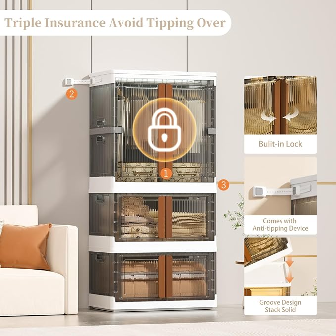 HAIXIN Closet Organizers and Storage, Collapsible Clothing Storage - Image 5