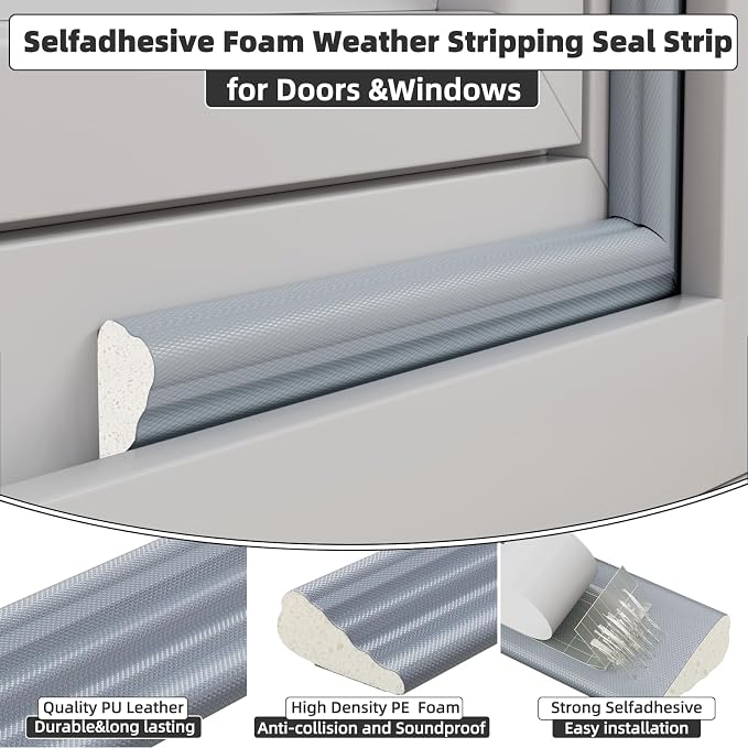 9.8 Ft Weather Stripping Seal Strip - Image 2