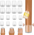 BALEINE 16 Pack Silicone Chair Leg Floor Protectors, Stool Leg Protectors Cap by BALEINE