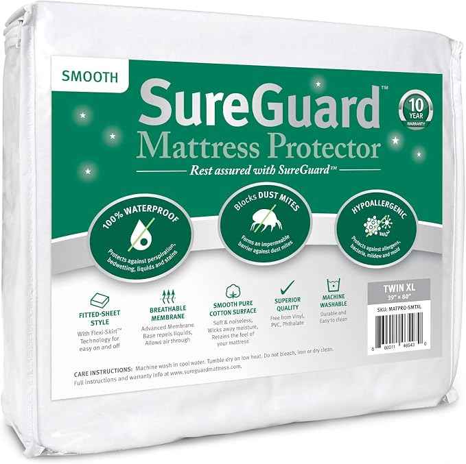 SureGuard Twin Extra Long Mattress Protector by SureGuardMattressProtectors