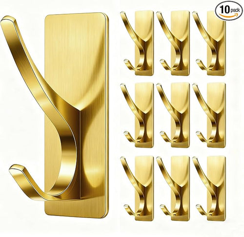 10 Pack Self Adhesive Coat Hooks by pickpiff