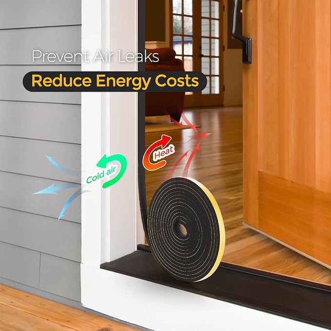 10 Feet Weather Stripping Door Seal, 3/4" Wide X 5/16" Thick Door Seal Strip - Image 6