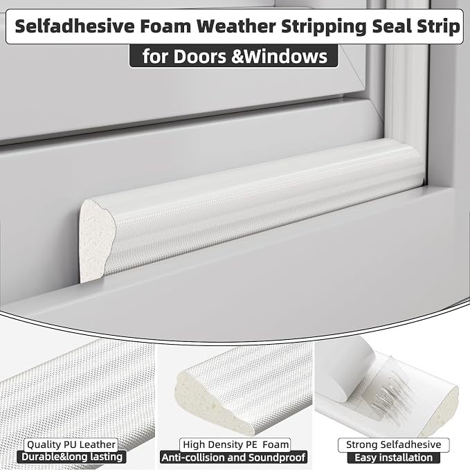 3 Pack*16.4 Ft Weather Stripping Seal Strip - Image 2