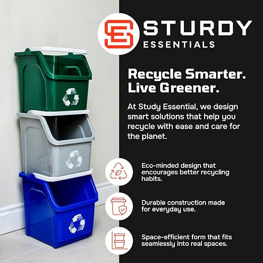 6 Gallon Stackable Recycling Bins - Image 6