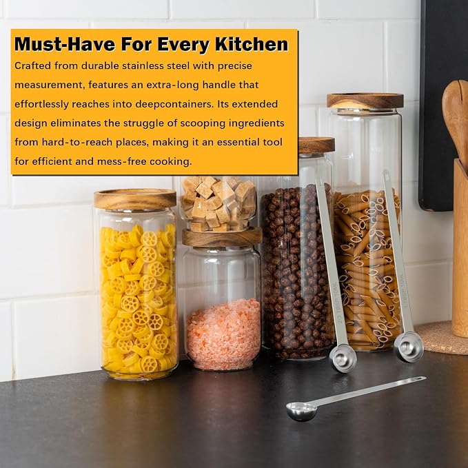 1PCS 1Tbsp Extra Long Handle Measuring Spoon, Single Stainless Steel Individual - Image 6