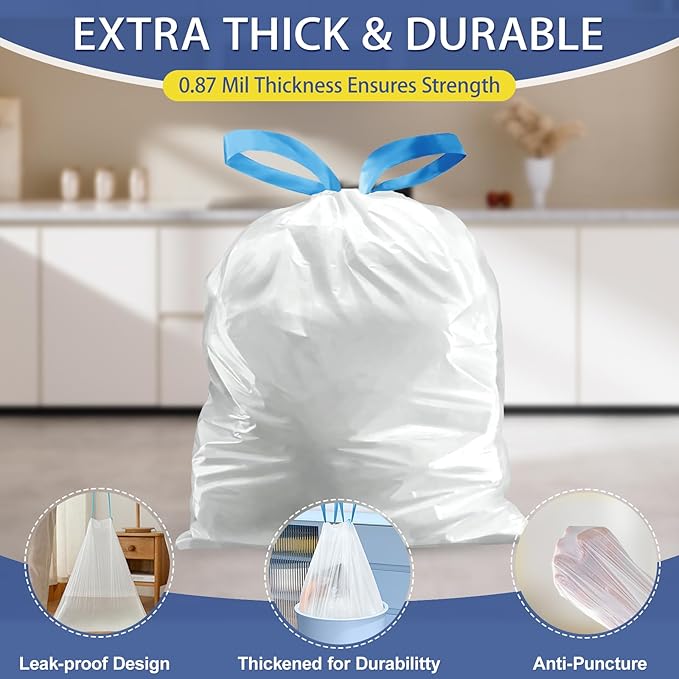 15 Gallon Trash Bags with Drawstring - Image 4