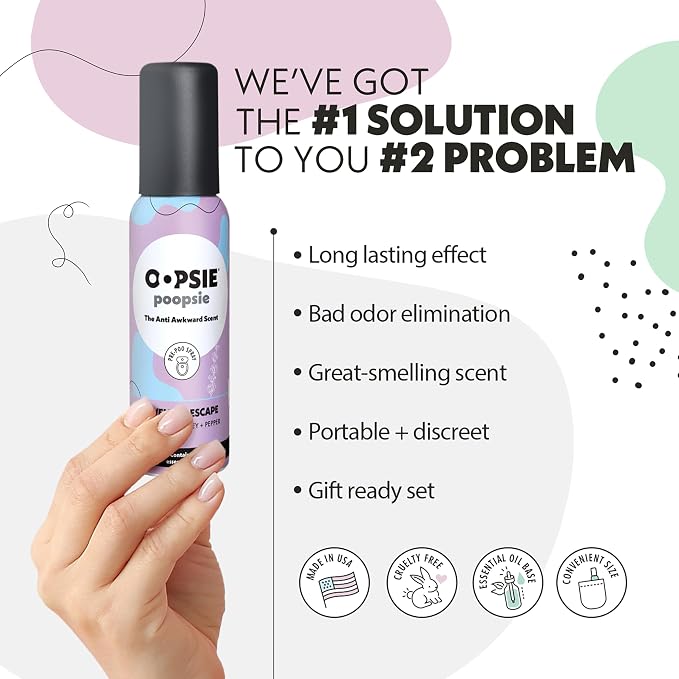 Oopsie Poopsie Pre GO toilet spray, discreet & portable original Pre-poo spray - Image 2