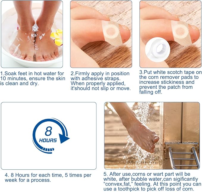 24 Count Corn Removal Pads for Feet and Toe, Corn Feet Remover for Feet Extra - Image 3