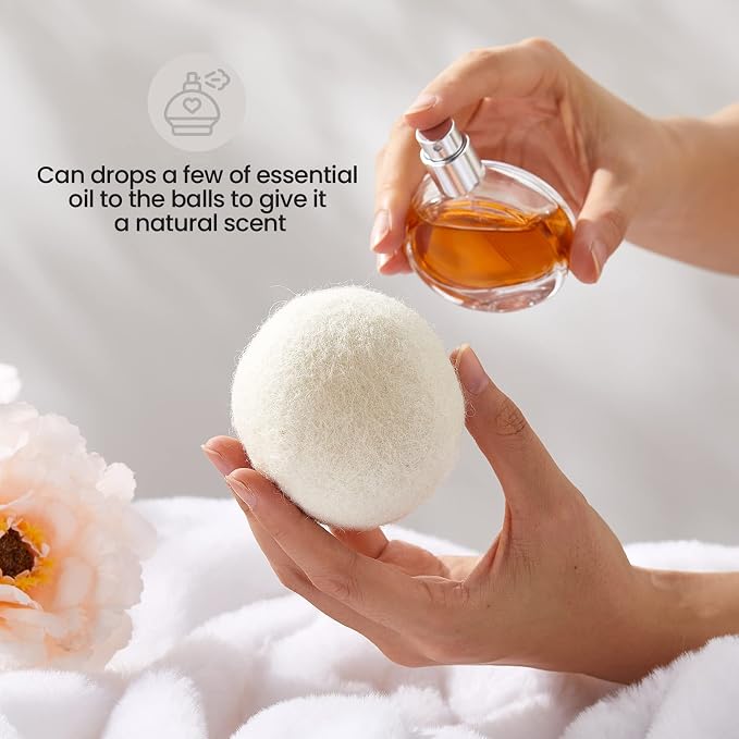 42 Pieces Wool Dryer Balls Set 40 Reusable Wool Balls - Image 4