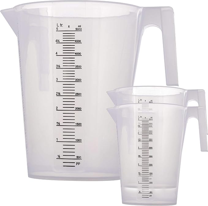 TCP Global 5 Liter Gallon Plastic Graduated Measuring and Mixing Pitcher by TCPGlobal