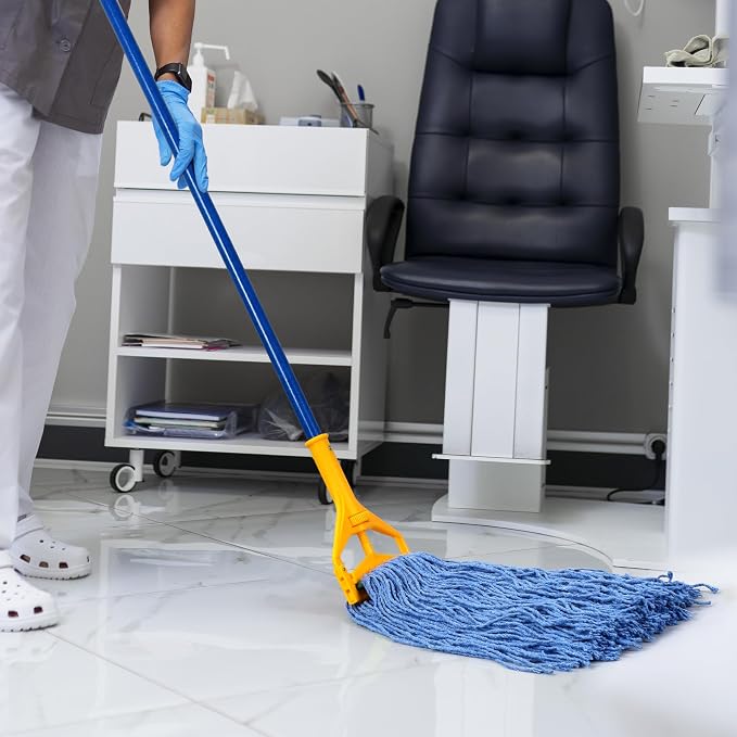 Matthew Cleaning 24oz 6Pack Cotton Floor Mop, Cotton Looped-Open String Heavy - Image 3