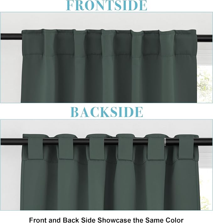 RYB HOME Blackout Curtains for Bedroom, Small Windows Shades Thermal Insulating - Image 6