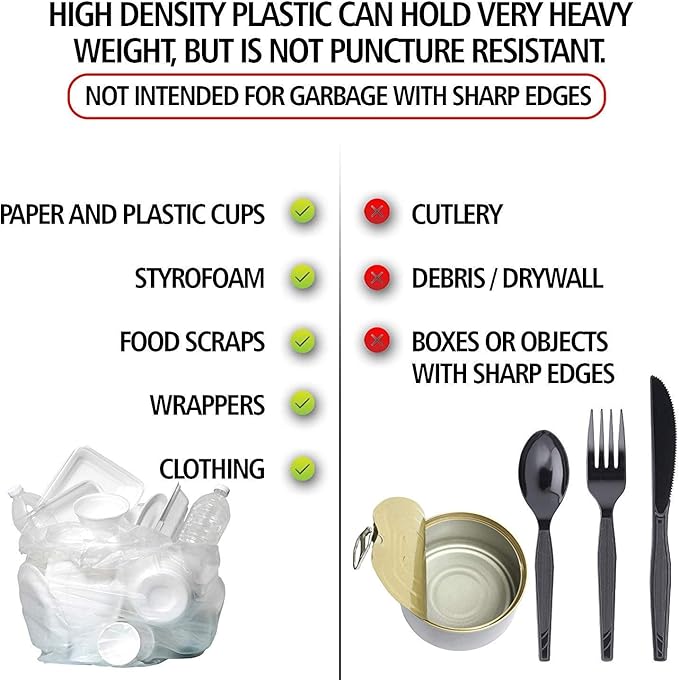Aluf Plastics High Density Trash Bags, 20-30 Gallon, 13 Micron, - Image 5
