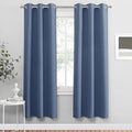 PONY DANCE Stone Blue Blackout Curtains by PONYDANCE