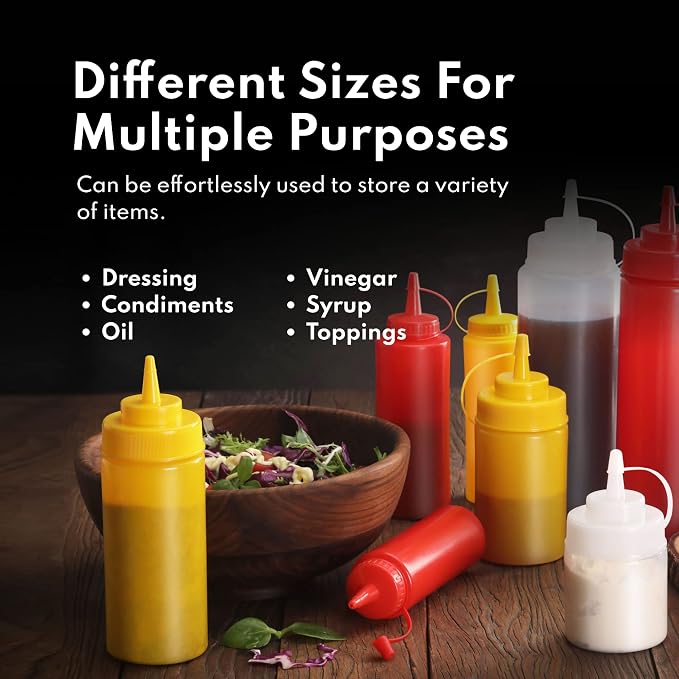 New Star Foodservice Squeeze Bottles, Wide Mouth, 32 oz - Image 9