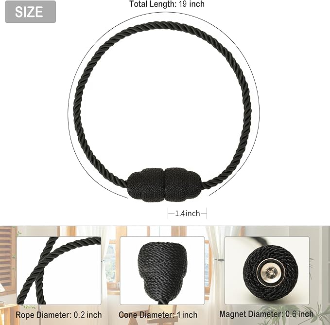 Magnetic Curtain Tiebacks - Image 2