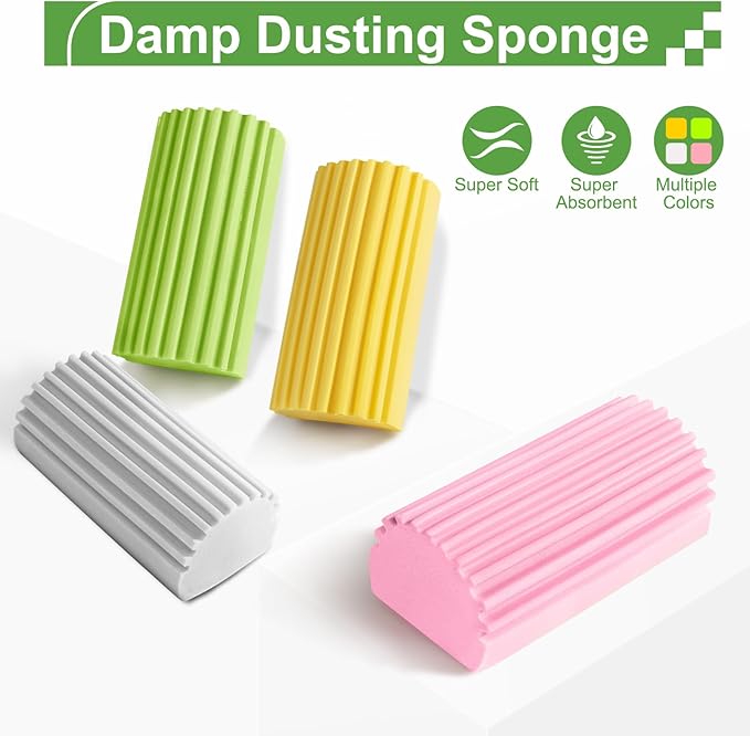4-Pack Damp Clean Duster Sponge Brush - Image 6