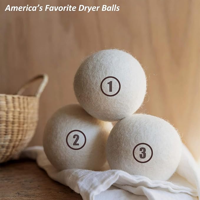 Sheep Wool Dryer Balls 12 Pack XXL Premium Natural Fabric Softener, Reusable - Image 6