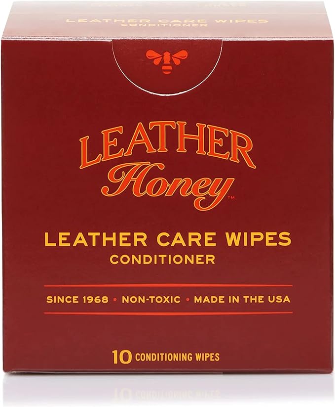 Leather Honey Conditioner Wipes: Restore Leather On-The-Go. Protect & Condition by LeatherHoney
