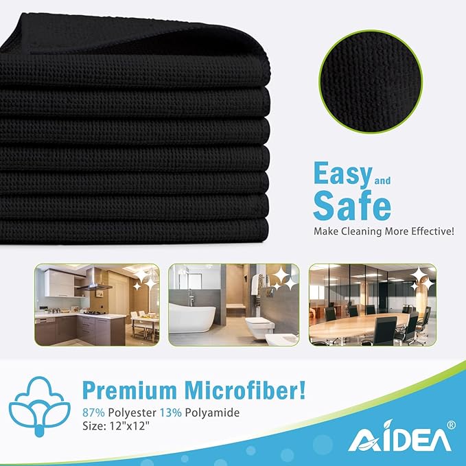 AIDEA Microfiber Cleaning Cloth-150PK, Soft Microfiber Towels - Image 2