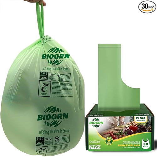 10-13 Gallon Compostable Trash Bags by BIOGRN