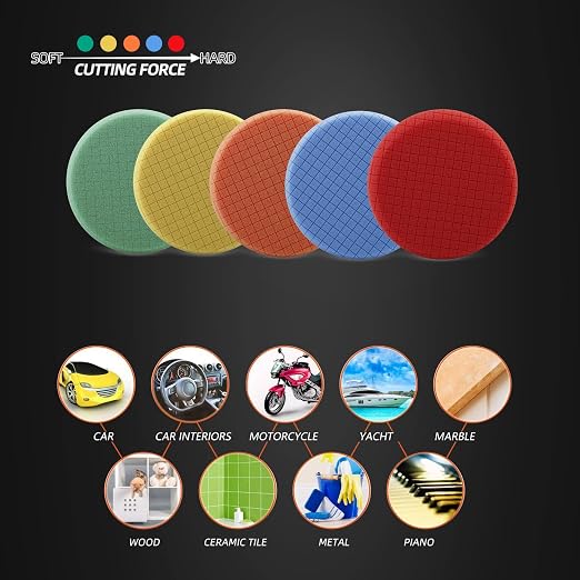 Buffing Sponge Pads, SPTA 5Pcs 6.5 Inch Face - Image 6
