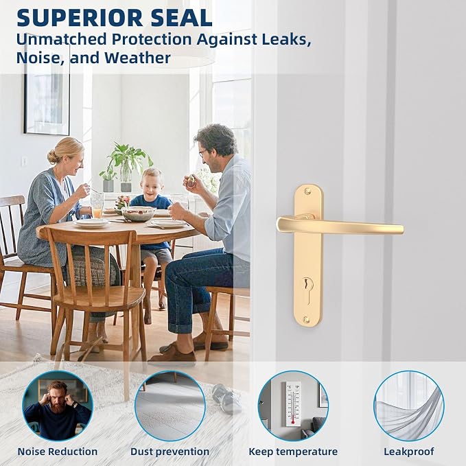 Heavy-Duty 36 ft x 3 in Weather Stripping, Extra Thick 2mm Door Draft Stopper - Image 9