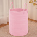 Large Woven Laundry Basket Hamper, 100L Cotton Rope Storage Bin by JMvicyroam