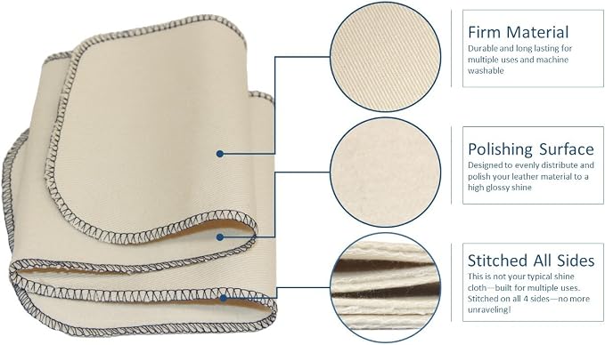FeetPeople Premium Professional Shine Cloth, 20 Inch x 5 Inch, 3 Cloths - Image 3