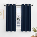 PONY DANCE Nave Blue Short Curtains by PONYDANCE