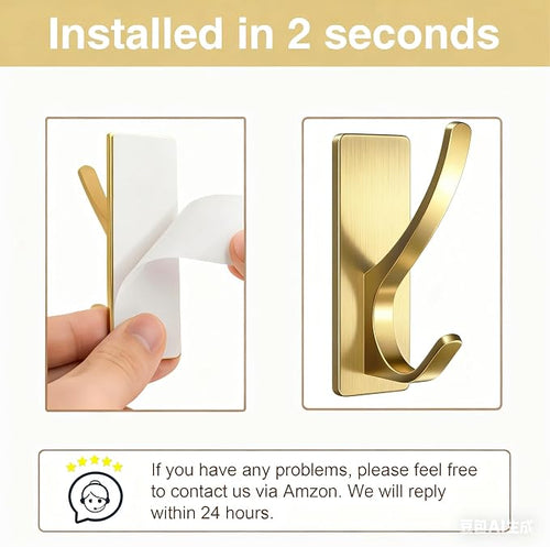 10 Pack Self Adhesive Coat Hooks - Image 2