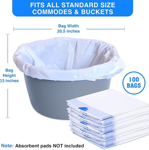 100 Bedside Commode Liners Bags - Image 2