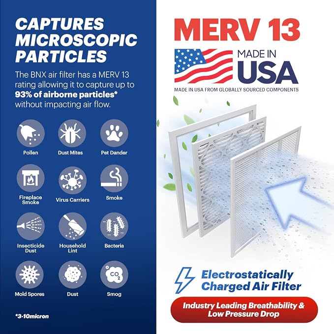 BNX TruFilter 20x20x4 MERV 13 Air Filter - Image 3