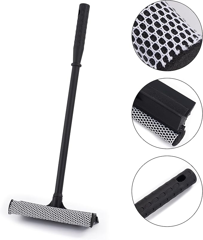 Matthew All Purpose Window Squeegee w/Premium Microfiber Cloth 3Pcs, Car - Image 2