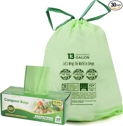 10-13 Gallon Compostable Trash Bags by Mazatzal
