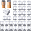 32 Pcs Chair Leg Protectors for Hardwood Floors, Silicone Felt Furniture Leg by OASMU