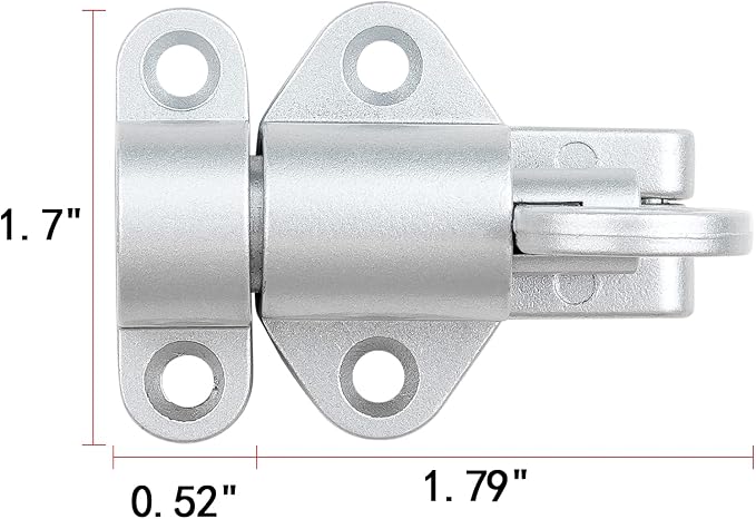 5 Packs Self-Closing Latches，Silver Gray Spring Door Lock，Resilient Bolt Latch - Image 2