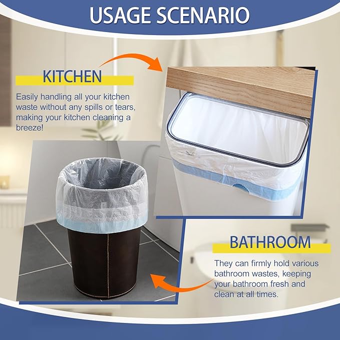 240 Count 4 Gallon Small Trash Bags Drawstring 1.1 Mil - Image 5