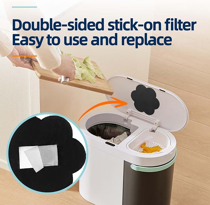 Trash Can Odor Absorbing Filters: Activated Charcoal Deodorizer Sheet - Image 5