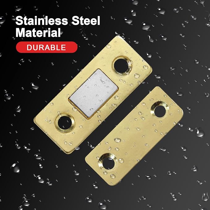 Cabinet Magnetic Catch, 20 Pack Gold Ultra Thin Magnetic Cabinet Door Catch - Image 3